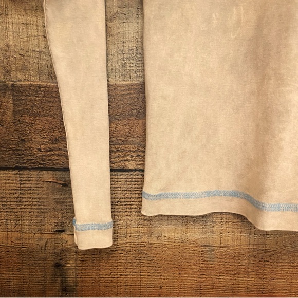 High Sierra Tan Long Sleeve Tee with Reverse Stitching + Delicate Crystals - Picture 5 of 11